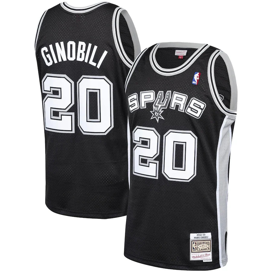 Manu Ginobili San Antonio Spurs Hardwood Classics - Black