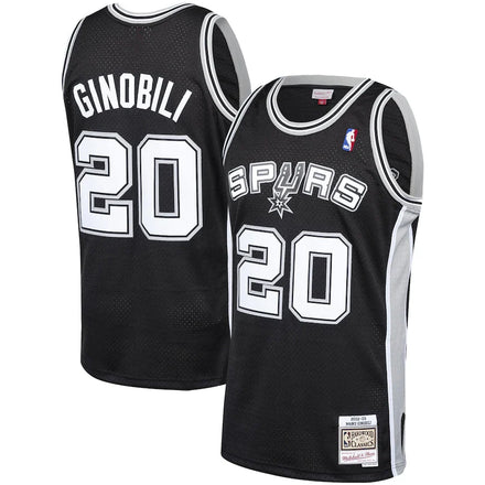 Manu Ginobili San Antonio Spurs Hardwood Classics - Black