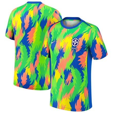 Brazil Women's National Team 2025 Academy Pro Pre-Match Performance Top - Blue
