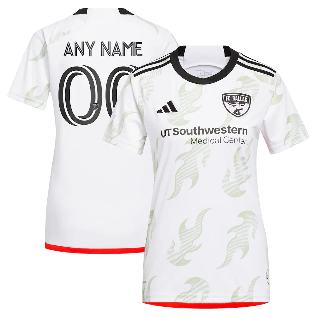 FC Dallas adidas Women's 2023 Burn Baby Burn Custom Jersey - White