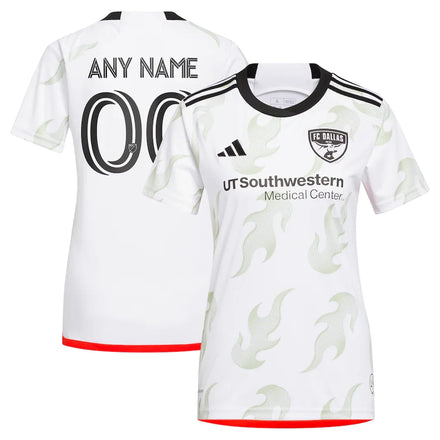 FC Dallas adidas Women's 2023 Burn Baby Burn Custom Jersey - White