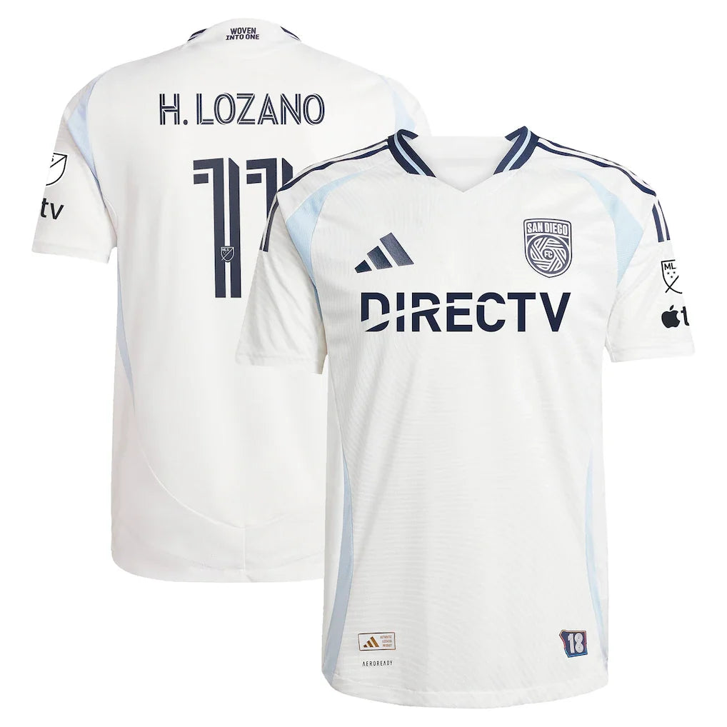 Hirving Lozano San Diego FC 2025 Woven Into One Player Jersey - White