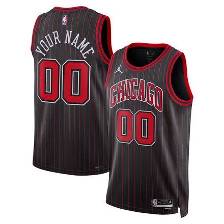 Chicago Bulls Unisex Swingman Custom Jersey - Statement Edition - Black