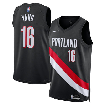 Yang Hansen Portland Trail Blazers Unisex - Icon Edition - Black