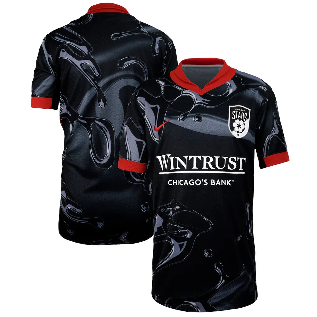 Chicago Stars FC Nike Youth 2025 Secondary Stadium Jersey - Black