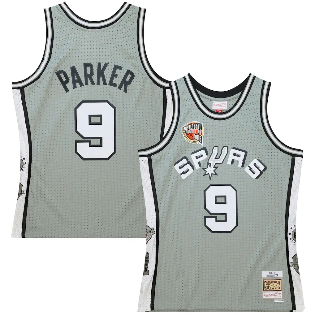 Tony Parker San Antonio Spurs Unisex Hall of Fame Class of 2023 Throwback - Gray