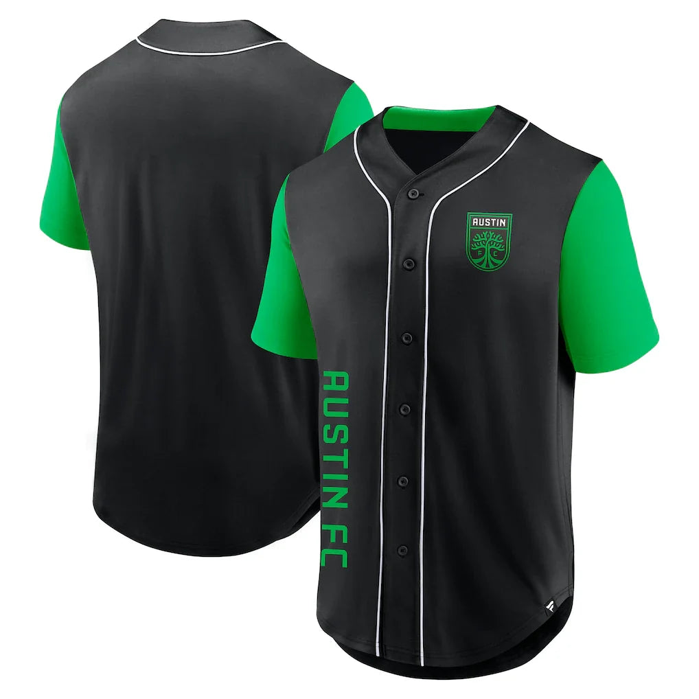 Austin FC Balance Fashion Baseball Jersey - Black