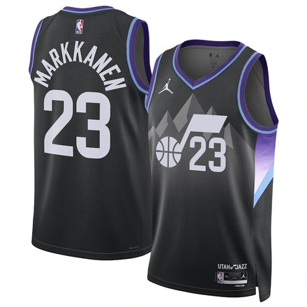 Lauri Markkanen Utah Jazz Unisex 2024/25 - Statement Edition - Black