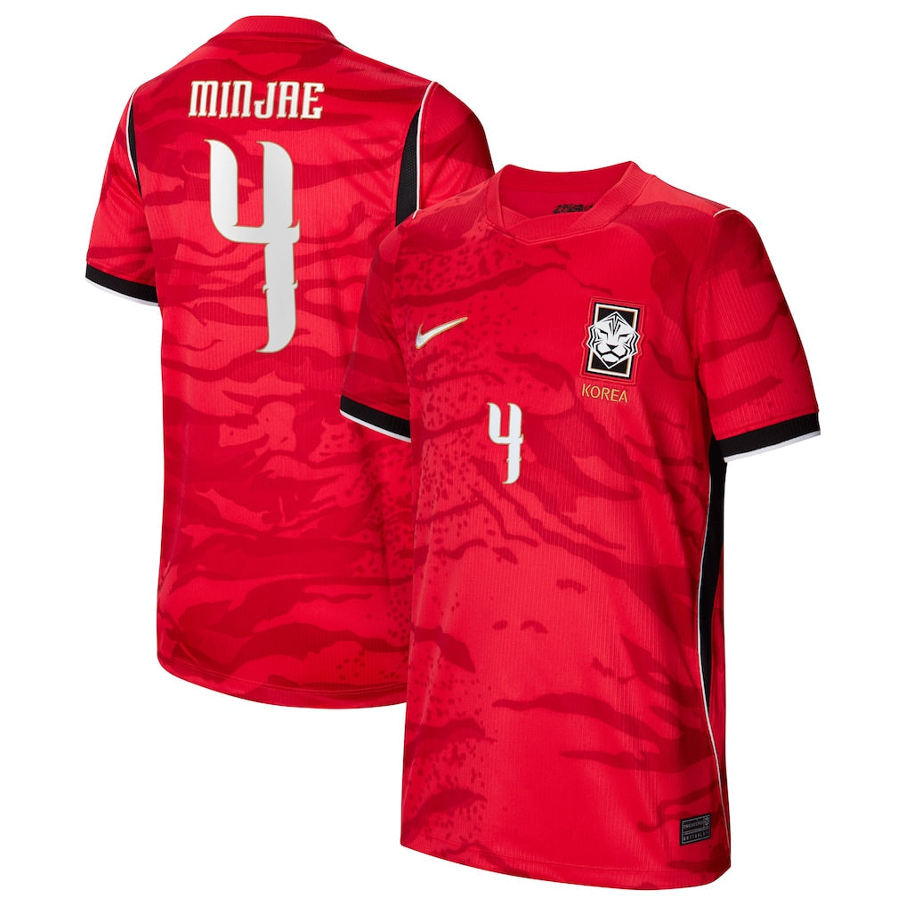 Kim Min-jae South Korea National Team Nike Youth 2026 Home Stadium Jersey - Red