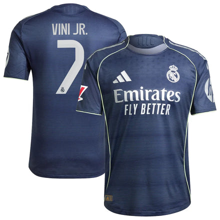Vini Jr. Real Madrid 2025/26 Away Player Jersey - Blue
