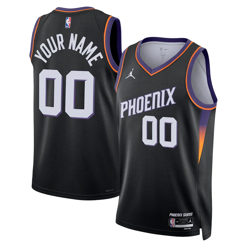 Phoenix Suns Unisex Swingman Custom Jersey - Statement Edition - Black
