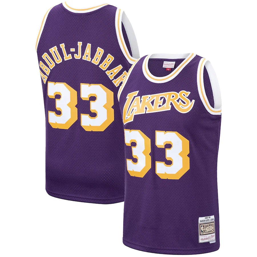 Kareem Abdul-Jabbar Los Angeles Lakers Hardwood Classics - Purple