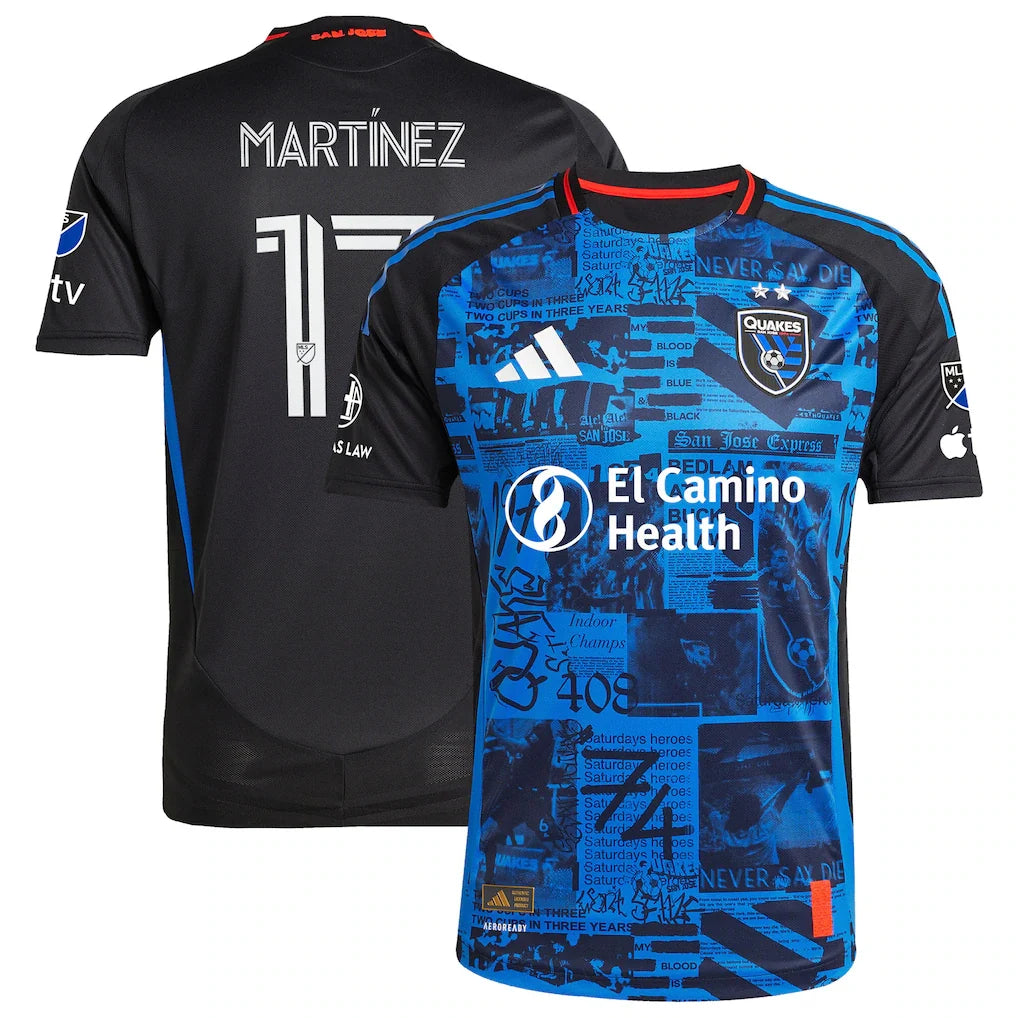 Josef Martinez San Jose Earthquakes 2025 Headliner Player Jersey - Black