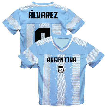 Julián Álvarez Argentina National Team Vive La Fete Football Jersey - Light Blue
