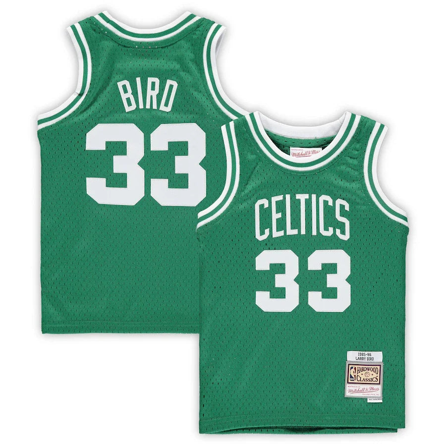 Larry Bird Boston Celtics Preschool 1985/86 Hardwood Classics Throwback Team Jersey - Kelly Green
