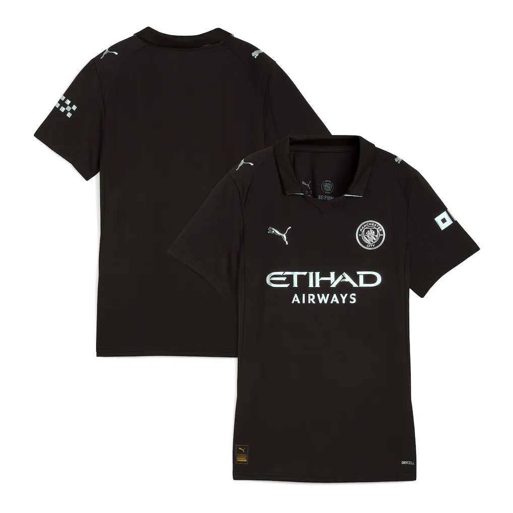 Manchester City Puma Women's 2025/26 Away Jersey - Black
