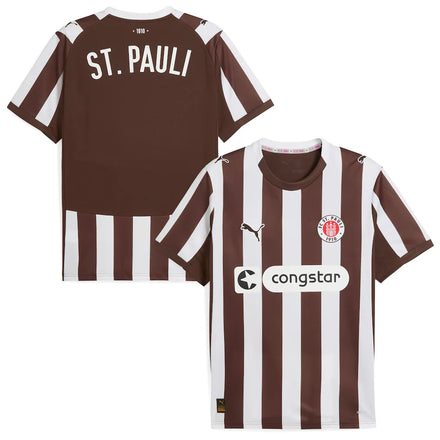 St. Pauli Puma 2025/26 Home Jersey - Brown