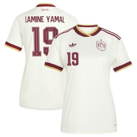 Lamine Yamal Spain National Team adidas Women's 2026 Away Jersey - White