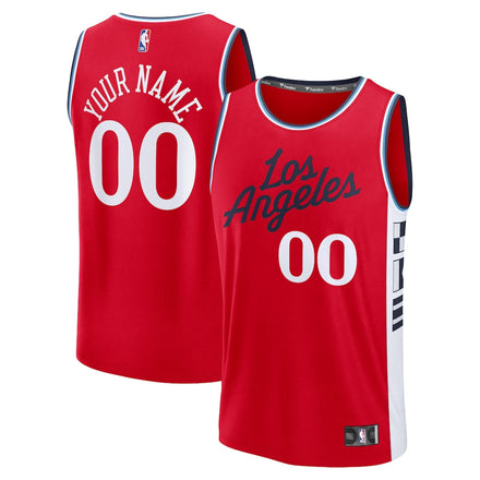 LA Clippers Custom Jersey - Statement Edition - Red