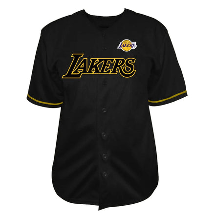 Los Angeles Lakers Big & Tall Pop Full-Button Jersey - Black