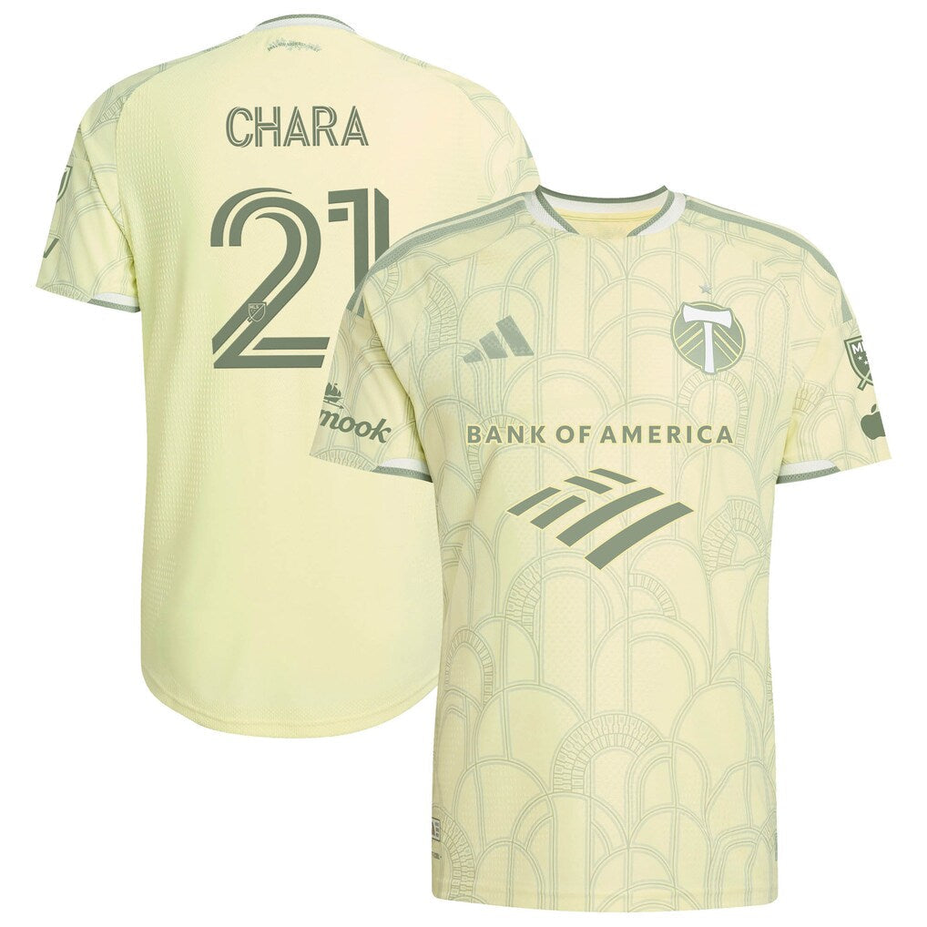 Diego Chara Portland Timbers 2026 Civic Stadium Kit On-Field Patch Jersey - Yellow
