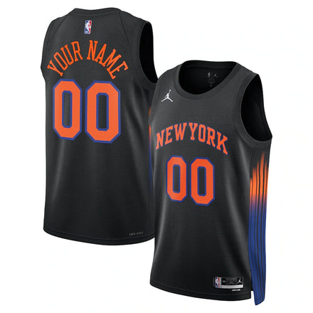 New York Knicks Unisex Swingman Custom Jersey - Statement Edition - Black