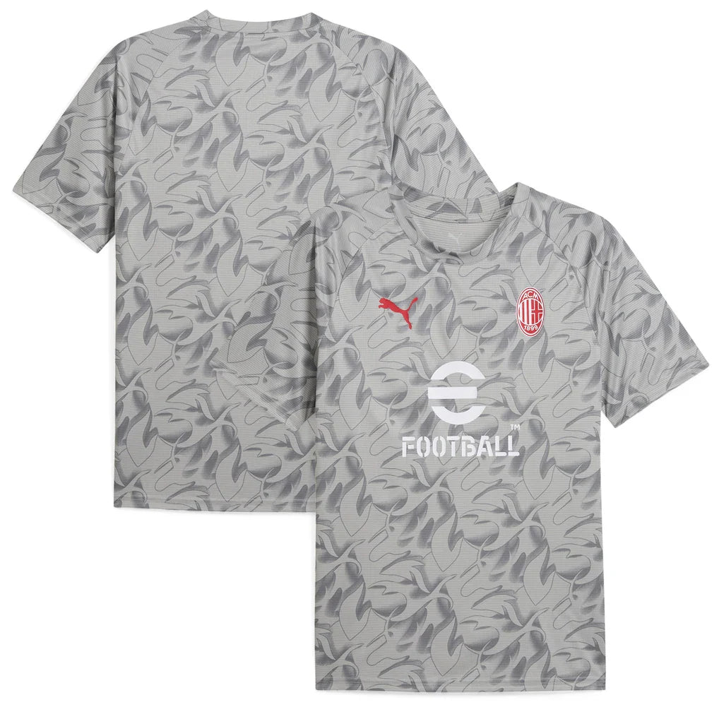 AC Milan 2025/26 Pre-Match Training Jersey - Gray