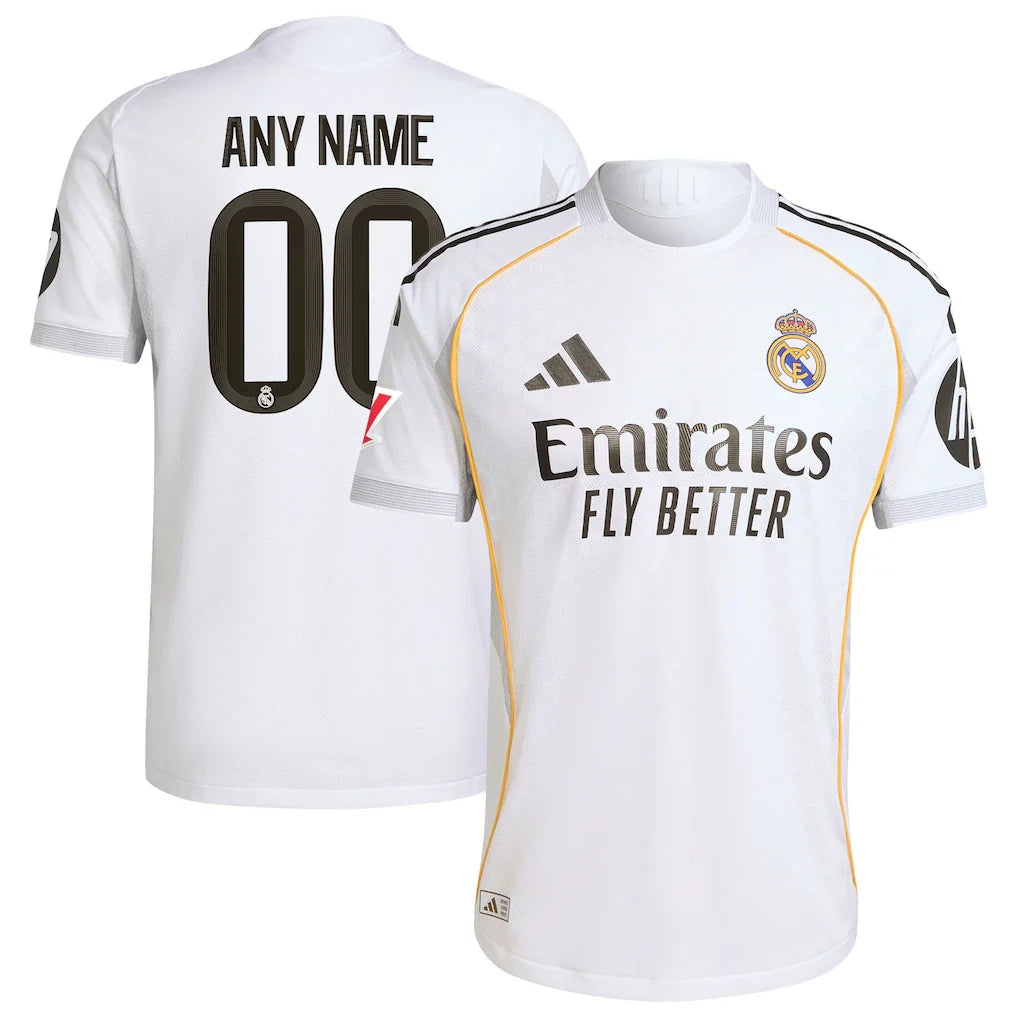 Real Madrid 2025/26 Home Custom Jersey - White