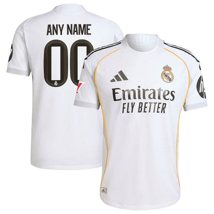 Real Madrid 2025/26 Home Custom Jersey - White
