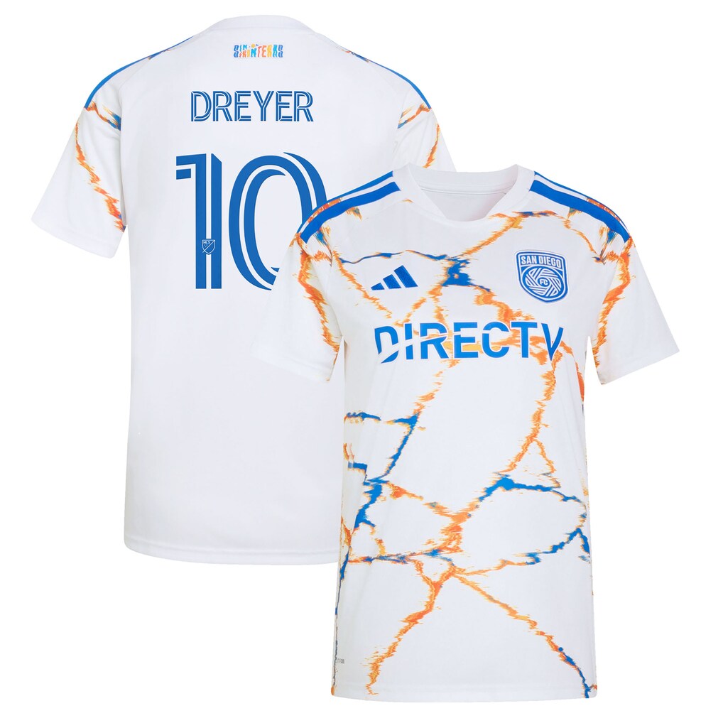 Anders Dreyer San Diego FC adidas Women's 2026 Celebration of Unprecedented Unity Kit Jersey - White
