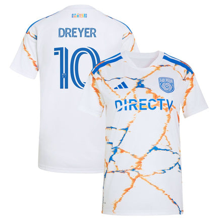 Anders Dreyer San Diego FC adidas Women's 2026 Celebration of Unprecedented Unity Kit Jersey - White