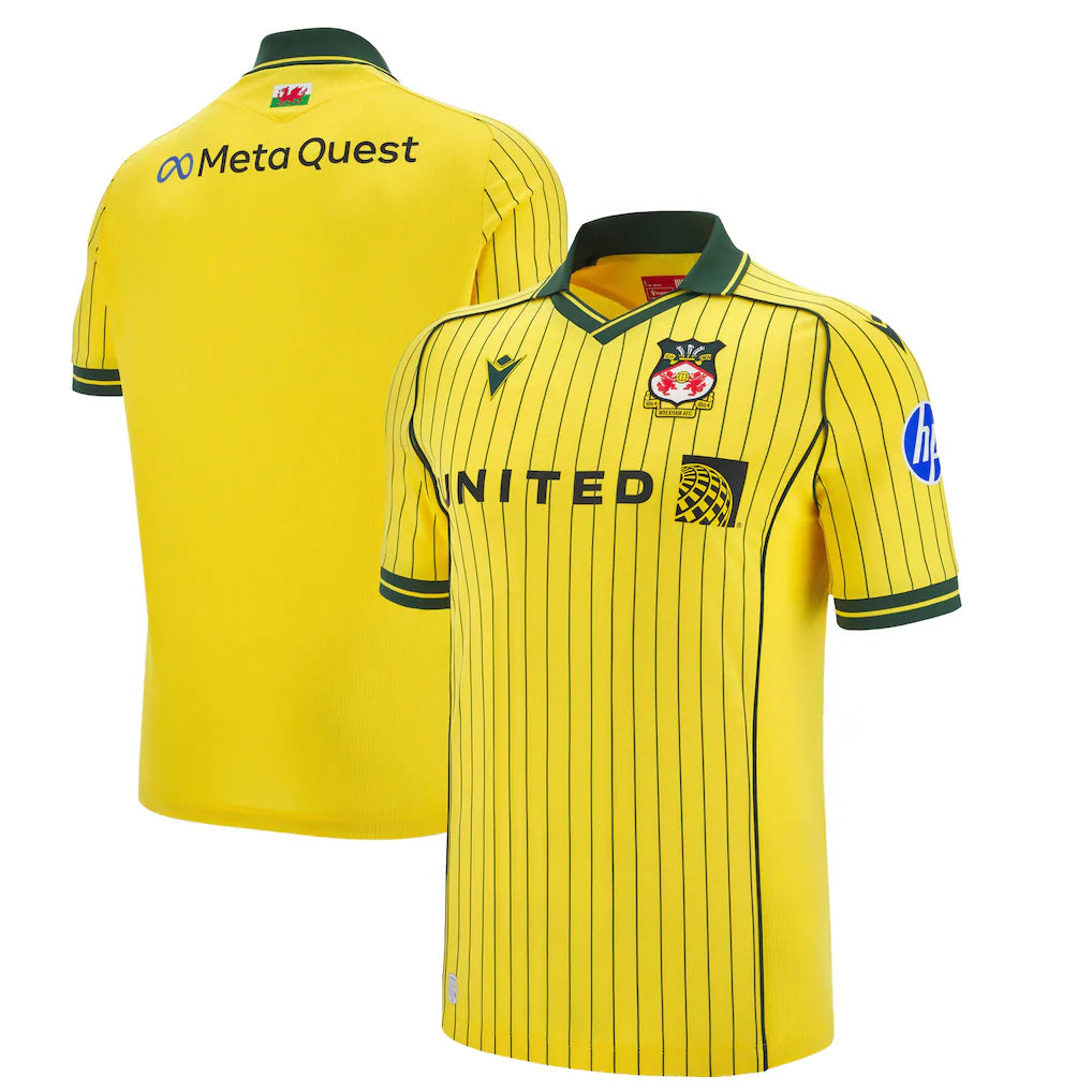 Wrexham Macron Youth 2025/26 Away Jersey - Yellow