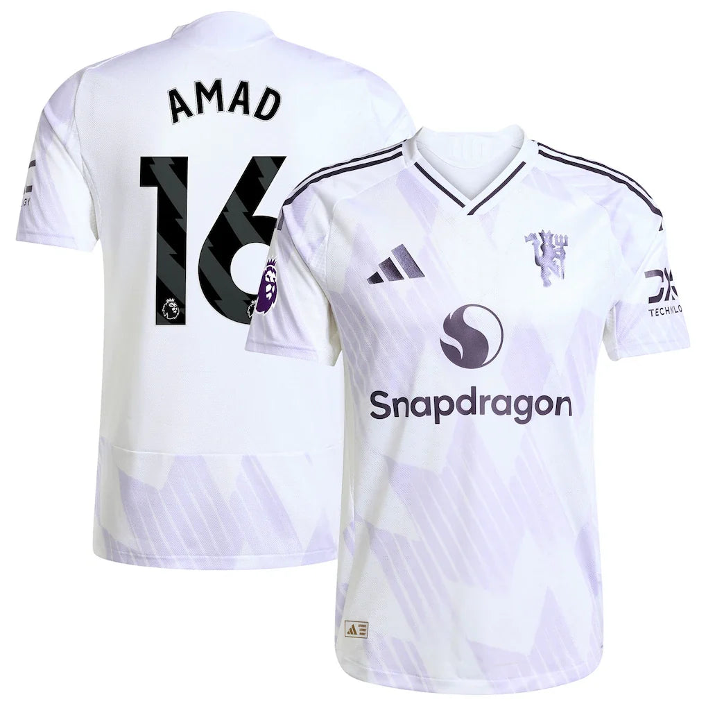 Amad Diallo Manchester United 2025/26 Away Player Jersey - White