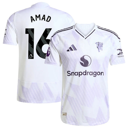 Amad Diallo Manchester United 2025/26 Away Player Jersey - White
