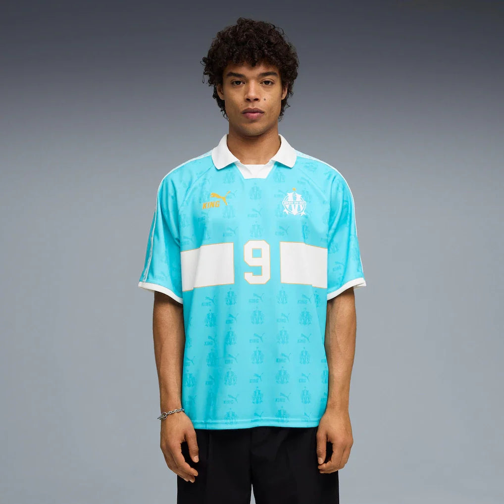Olympique Marseille KING Retro Fashion Jersey - Turquoise