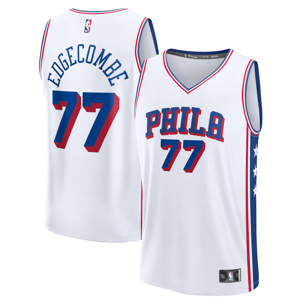 VJ Edgecombe Philadelphia 76ers Fanatics Fast Break Jersey - White - Association Edition