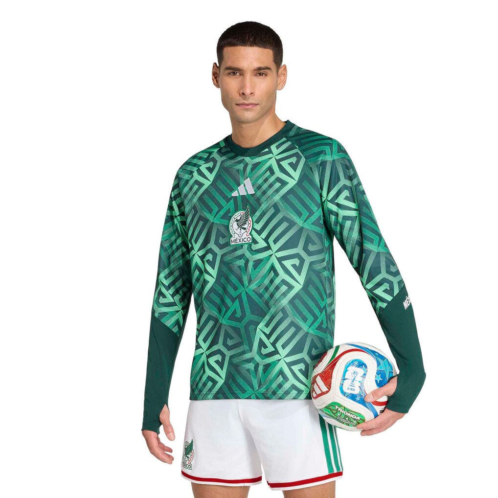 Mexico National Team 2026 Long Sleeve Pre-Match Top - Green