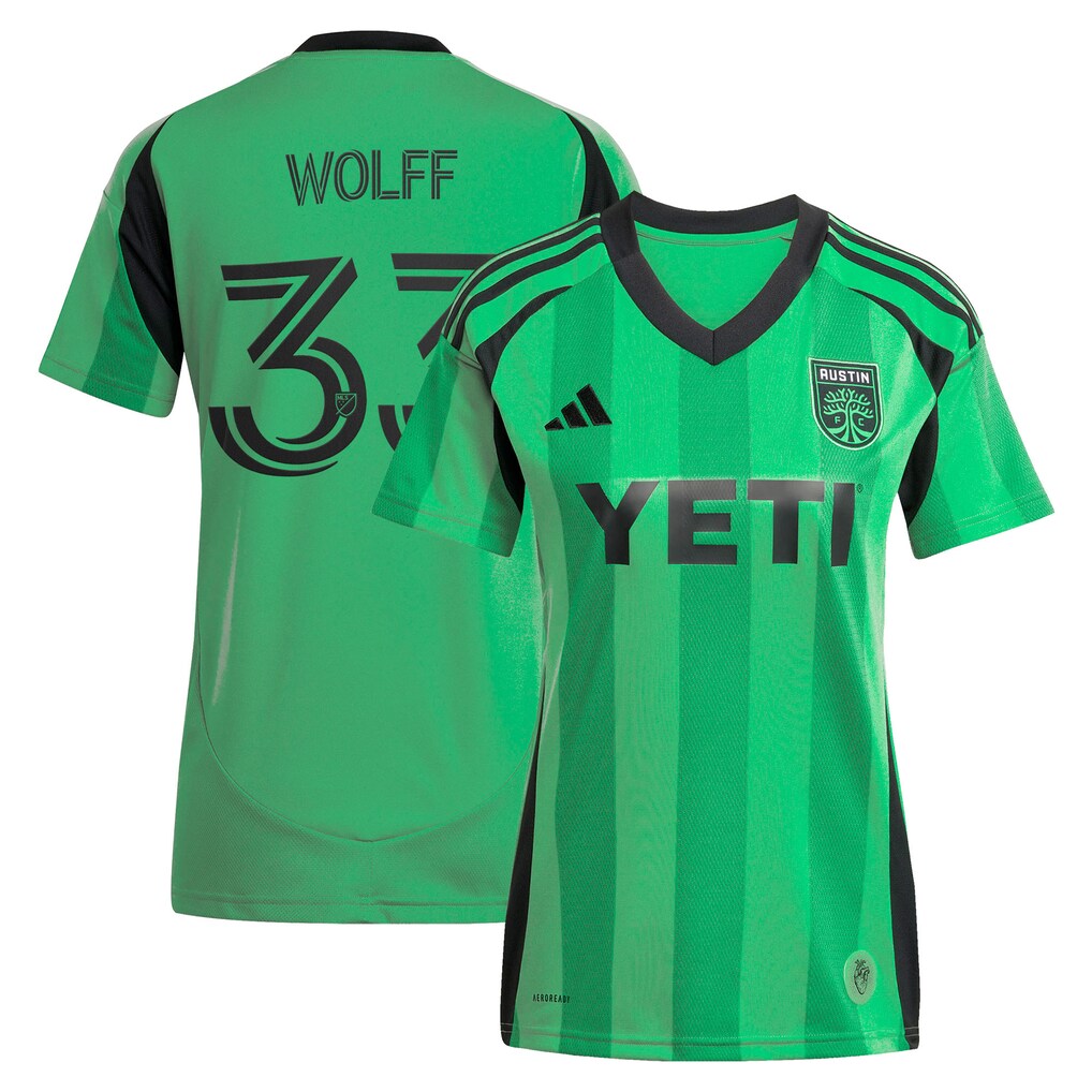 Owen Wolff Austin FC adidas Women's 2025 The Heartbeat Kit Jersey - Green