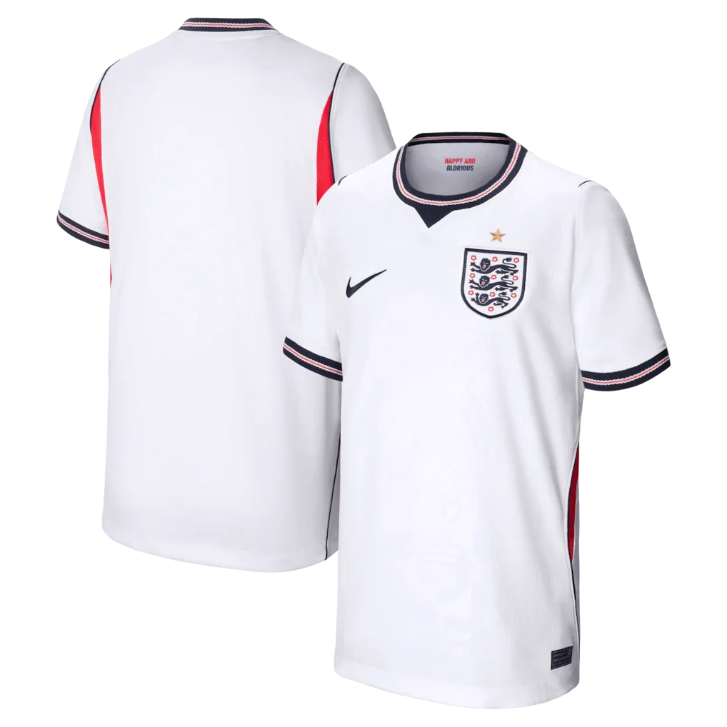 England National Team Nike Youth 2026 Home Stadium Jersey - White