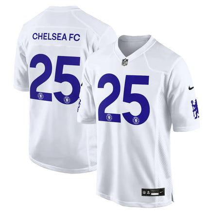 Chelsea 2025 Soccer x NFL Game Jersey - White