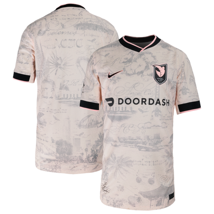 Angel City FC Nike Youth 2026 Secondary Stadium Jersey - Tan