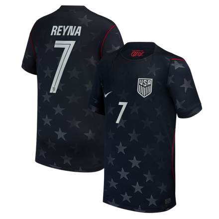 Giovanni Reyna USMNT Nike Youth 2026 Away Stadium Jersey - Blue