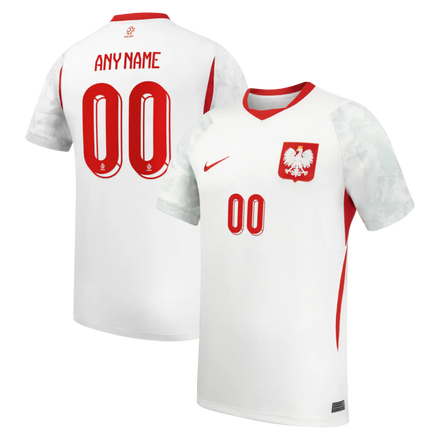 Poland National Team Nike 2026 Home Stadium Custom Jersey - White