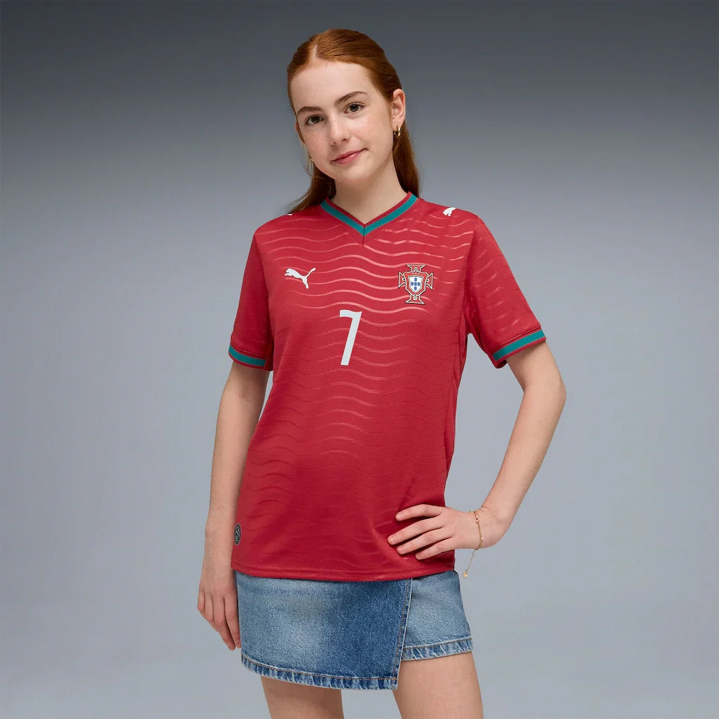 Cristiano Ronaldo Portugal National Team Puma Youth 2026 Home Jersey - Red