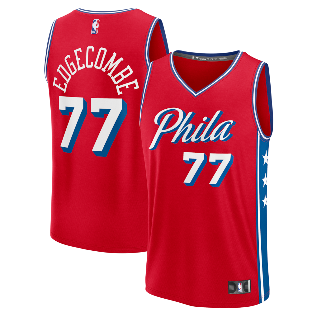 VJ Edgecombe Philadelphia 76ers Fanatics Fast Break Player Jersey - Statement Edition - Red