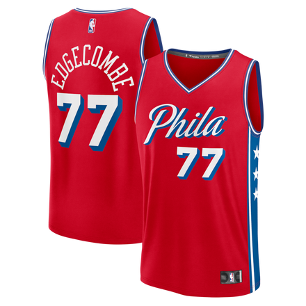 VJ Edgecombe Philadelphia 76ers Fanatics Fast Break Player Jersey - Statement Edition - Red