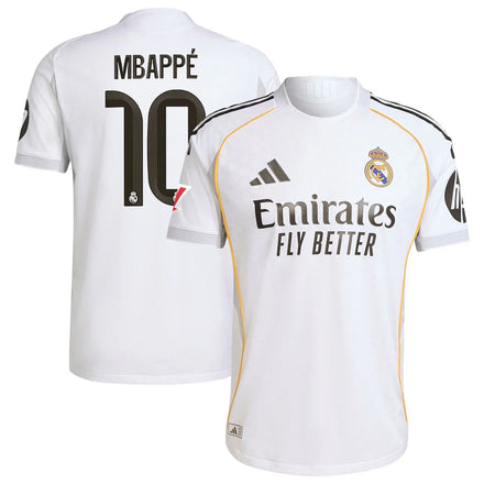 Kylian Mbappé Real Madrid 2025/26 Home Player Jersey - White