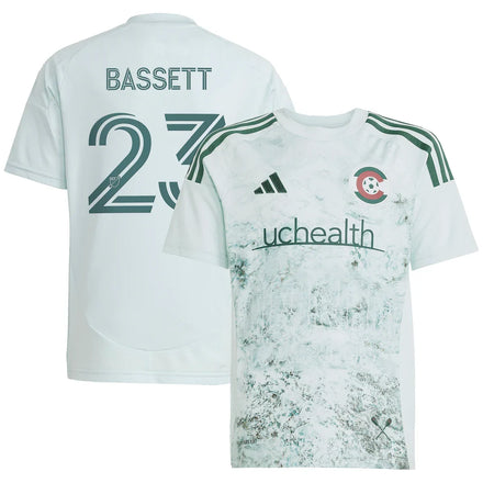 Cole Bassett Colorado Rapids adidas Youth 2025 Headwaters Player Jersey - Green