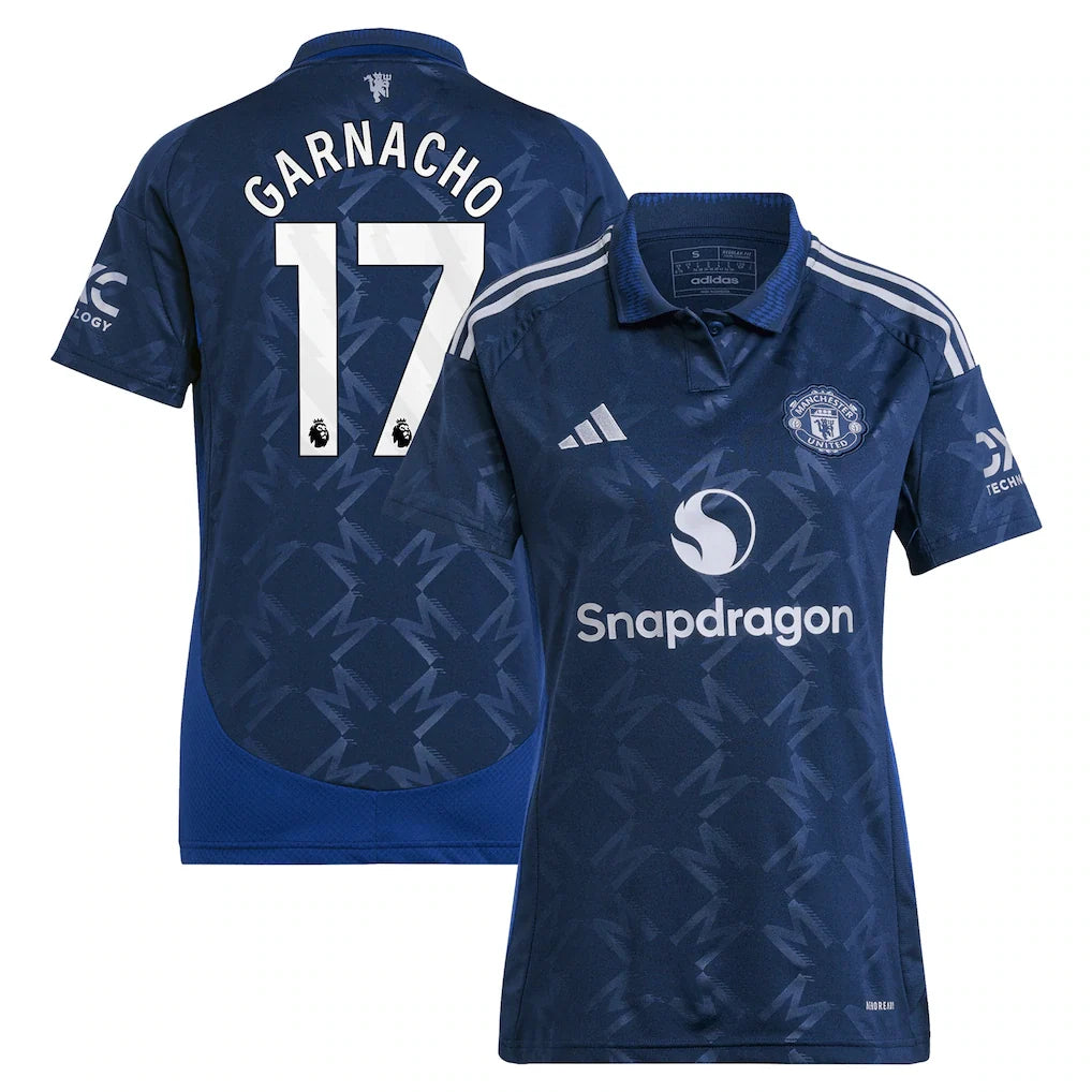 Alejandro Garnacho Manchester United adidas Women's 2024/25 Away Player Jersey - Navy