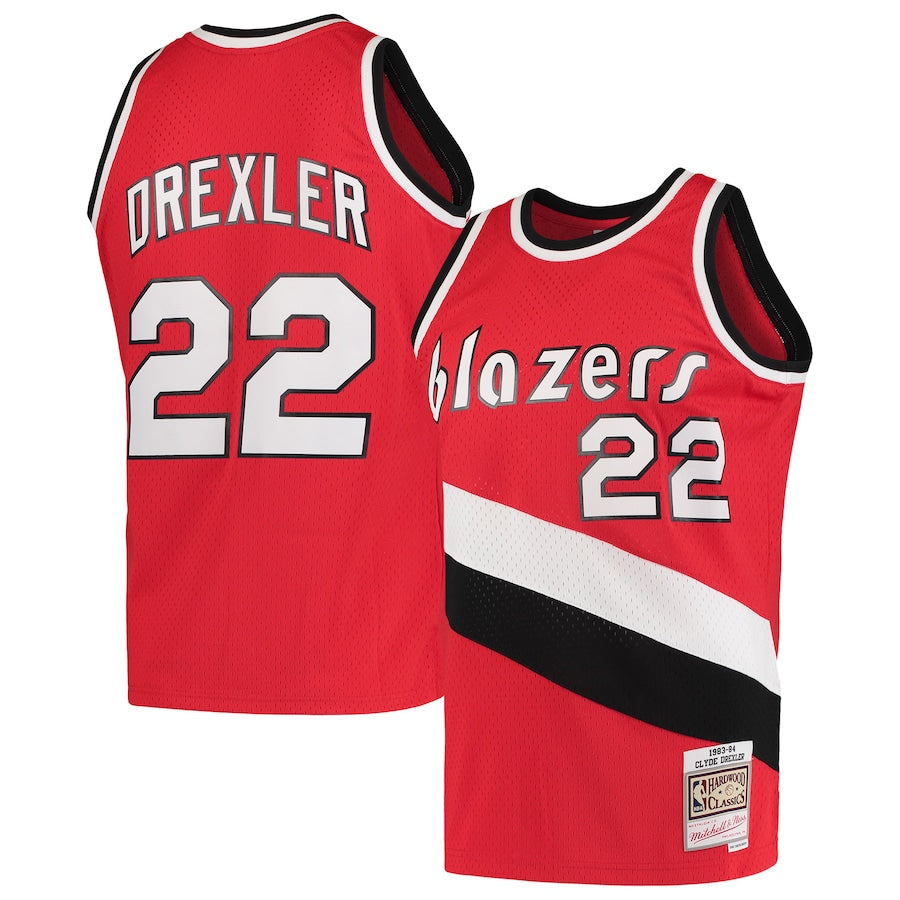 Clyde Drexler Portland Trail Blazers 1983/84 Hardwood Classics - Red